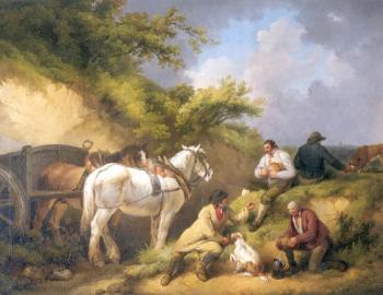 George Morland : The Labourers Luncheon
